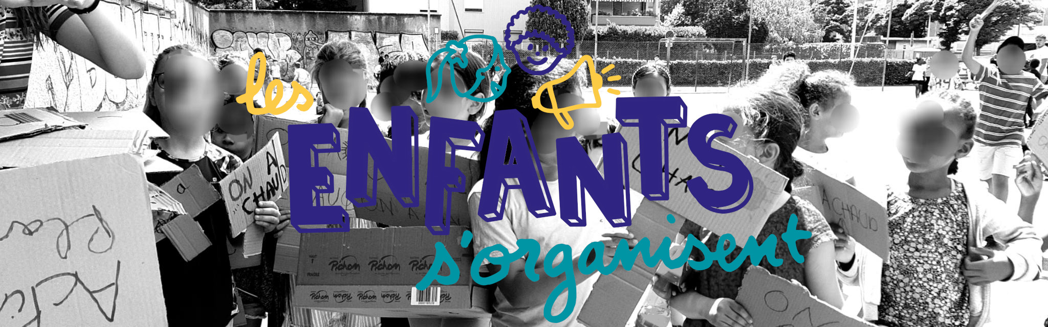 Des enfants manifestent